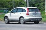 Private Honda Crv. Urban Suv Car Stock Photo