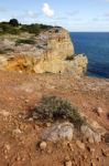 Natural Coastline Of Algarve Stock Photo