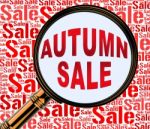 Autumn Sale Represents Commerce Sales 3d Rendering Stock Photo