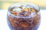 Cola With Ice Stock Photo