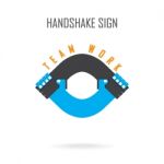 Handshake Abstract Sign Stock Photo