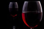 Two Glasses Of Red Vine Stock Photo