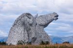 Sculptures The Kelpies At The Helix Park In Falkirk, Scotland Stock Photo