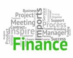 Finance Word Indicates Business Profit And Wordcloud Stock Photo