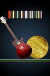 Disco Ball With Guitar Stock Photo