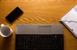 Working Desk Space Stock Photo