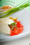 Falafel Wrap Stock Photo