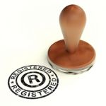 Registered Rubber Stamp Stock Photo