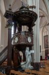 Interior View Of St. Salvator's Cathedral In Bruges West Flander Stock Photo