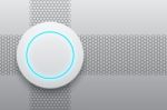 Abstract Modern White Circle Button Technology  Illustrati Stock Photo