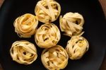 Fettuccine Pasta Italian Food Still Life Stock Photo