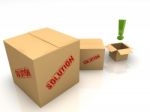 Box Solution Stock Photo