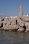 Puerto Banus Lighthouse Stock Photo