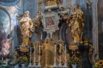 Altar In The Catholic Church In Attersee Stock Photo