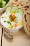 Arab Middle East Goat Yogurt And Cucumber Salad Stock Photo