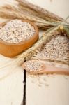 Organic Barley Grains Stock Photo