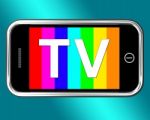 Television On Smartphone Stock Photo