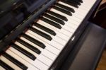 Piano Keyboard Colse Up Side View Stock Photo