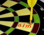 Aim Darts Stock Photo