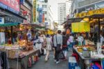 Seoul, South Korea - May 16: Namdaemun Market In Seoul, Is The Oldest And Largest Market In South Korea. Photo Taken On May 16, 2015 In Seoul, South Korea Stock Photo