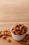 Almond Nut Organic Healthy Snack Vegan Vegetarian Stock Photo