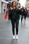 Young Woman Shopping Stock Photo