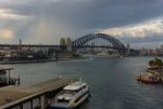 View Of Sydney Harbour Bridge And Boats. Sydney One Of The World Stock Photo