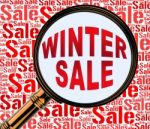 Winter Sale Shows Save Offers And Savings Stock Photo