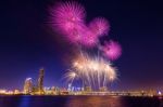 Seoul International Fireworks Festival In Korea Stock Photo