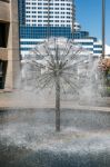 Vancouver, British Columbia/canada - August 14 : Fountain Water Stock Photo