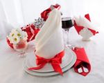 Serving Holiday Table Stock Photo