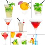 Cocktails Collage Stock Photo