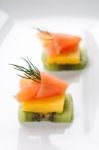 Salmon Appetizer Stock Photo