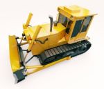 Heavy Crawler Bulldozer Stock Photo