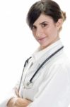 Posing Lady Doctor Stock Photo