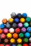 Stack Of Oil Pastels Stock Photo