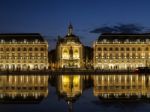 Miroir D'eau At Place De La Bourse In Bordeaux Stock Photo