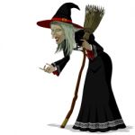 Isolated Witch Stock Photo