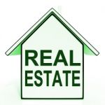 Real Estate House Shows Selling Property Land Or Buildings Stock Photo