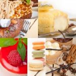 Fresh Dessert Cake Collage Stock Photo