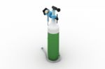 Small Portable Oxygen Cylinder Stock Photo