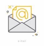 Thin Line Icons, E Mail Stock Photo