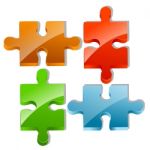 Pieces Of Jigsaw Puzzle Stock Photo