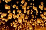 Floating Lanterns Stock Photo