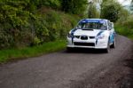 S. Cullen Driving Subaru Impreza Stock Photo