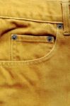 Brown Jeans Pocket Stock Photo