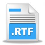 Rtf File Indicates Organized Archiving And Correspondence Stock Photo