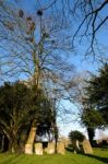 Rookery And Graavstones In St Michael And All Angels Church Grou Stock Photo