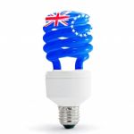 Flag Of The Cook Islands  On Bulb Stock Photo