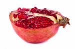 Pomegranates On White Stock Photo